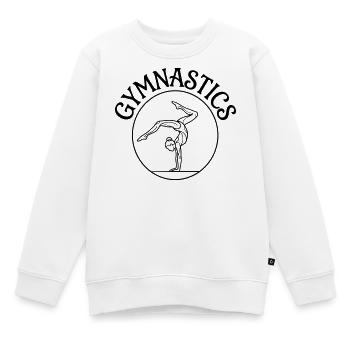 Gymnastik - Kinder Premium Organic Sweatshirt - Weiß - Vorne - AI Model Kid Male (0cm)
