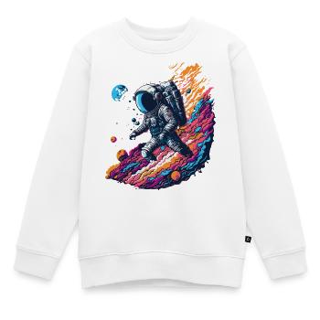 Astronaute Cosmique - Sweat Premium enfant bio - blanc - Devant - AI Model Kid Male (0cm)
