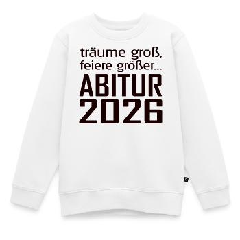 ABI  - Kinder Premium Organic Sweatshirt - Weiß - Vorne - AI Model Kid Male (0cm)