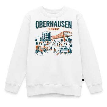 Oberhausen Germany Gasometer And Skybridge Skyline - Kinder Premium Organic Sweatshirt - Weiß - Vorne - AI Model Kid Male (0cm)