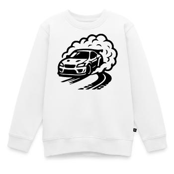 Auto Driften Symbol - Kinder Premium Organic Sweatshirt - Weiß - Vorne - AI Model Kid Male (0cm)