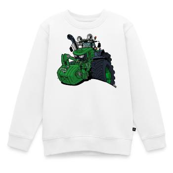1531_crazy_horns - Kids Premium Organic Sweatshirt - white - Front - AI Model Kid Male (0cm)