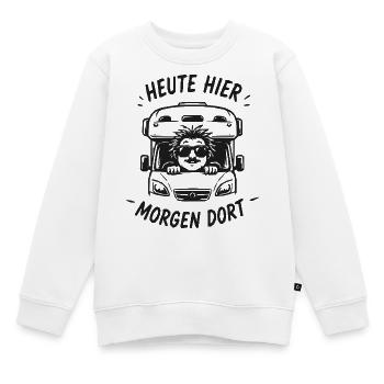 Heute Hier Morgen Dort Truck Grafik - Kinder Premium Organic Sweatshirt - Weiß - Vorne - AI Model Kid Male (0cm)