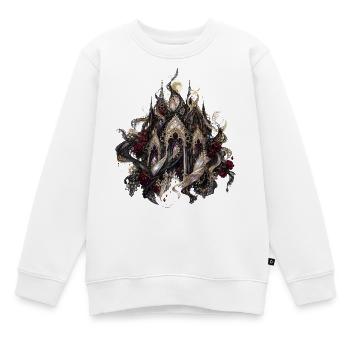 Cathédrale gothique florale - Sweat Premium enfant bio - blanc - Devant - AI Model Kid Male (0cm)