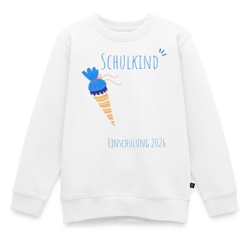 Schulkind Einschulung 2026 personalisierbar - Kinder Premium Organic Sweatshirt - Weiß - Vorne - AI Model Kid Male (0cm)