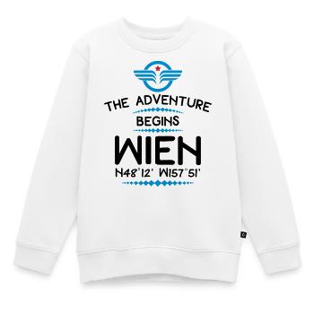 Wien - Kinder Premium Organic Sweatshirt - Weiß - Vorne - AI Model Kid Male (0cm)
