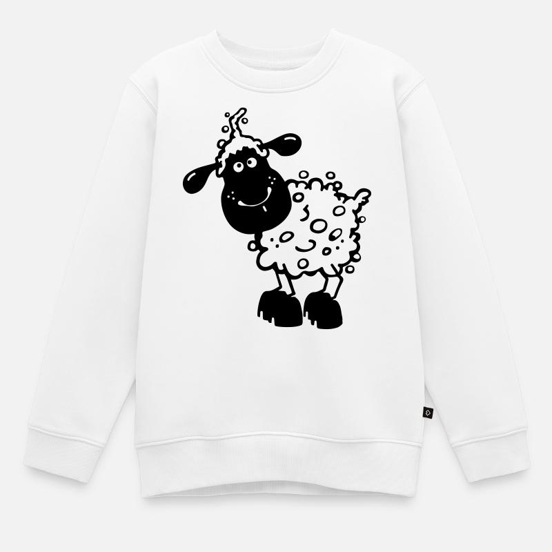 Petit mouton - Ferme - Sweat Premium enfant bio - blanc