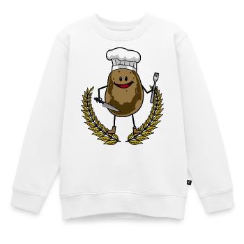 Kartoffel Koch Küche kochen Speise Restaurant - Kinder Premium Organic Sweatshirt - Weiß - Vorne - AI Model Kid Male (0cm)