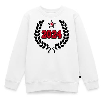 2024 - Anniversaire Anniversaire JGA Année de mariage - Sweat Premium enfant bio - blanc - Devant - AI Model Kid Male (0cm)