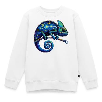 Chamäleon - Kinder Premium Organic Sweatshirt - Weiß - Vorne - AI Model Kid Male (0cm)