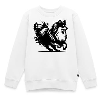 Spitz - Kinder Premium Organic Sweatshirt - Weiß - Vorne - AI Model Kid Male (0cm)