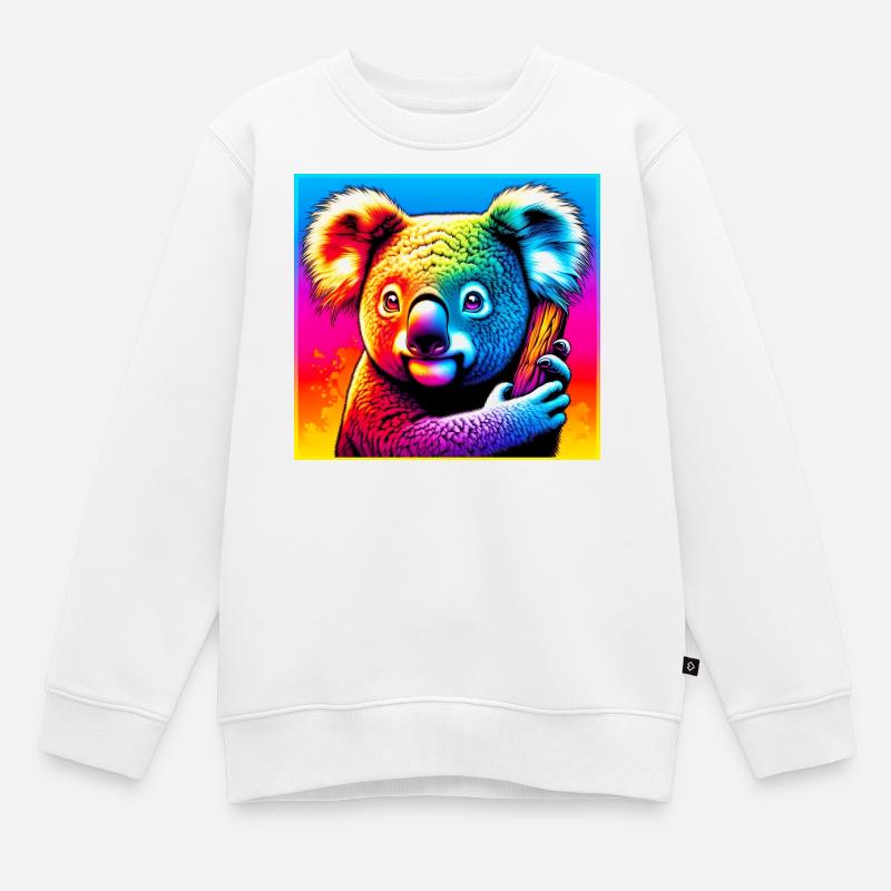 Koala - Kinder Premium Organic Sweatshirt - Weiß