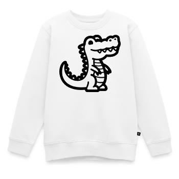 Alligator - Kinder Premium Organic Sweatshirt - Weiß - Vorne - AI Model Kid Male (0cm)