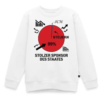 Stolzer Sponsor des Staates - Kinder Premium Organic Sweatshirt - Weiß - Vorne - AI Model Kid Male (0cm)