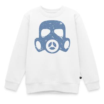 Masque à gaz grunge Particules nucléaires radioactives - Sweat Premium enfant bio - blanc - Devant - AI Model Kid Male (0cm)