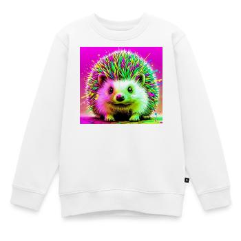 hedgehog - Kids Premium Organic Sweatshirt - white - Front - AI Model Kid Male (0cm)
