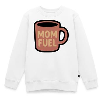 Mom Fuel Kaffee Tasse Mama - Kinder Premium Organic Sweatshirt - Weiß - Vorne - AI Model Kid Male (0cm)