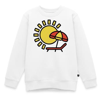 Strandliege Sonne Sonnenschirm Sommerurlaub - Kinder Premium Organic Sweatshirt - Weiß - Vorne - AI Model Kid Male (0cm)