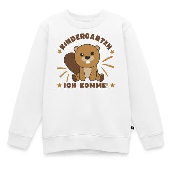 Kindergarten Ich Komme Kindergartenkind Biber - Kinder Premium Organic Sweatshirt - Weiß - Vorne - AI Model Kid Male (0cm)