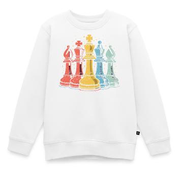 Schachfiguren Comic Look - Kinder Premium Organic Sweatshirt - Weiß - Vorne - AI Model Kid Male (0cm)