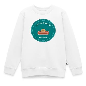 Couch Potato Run Club - Kinder Premium Organic Sweatshirt - Weiß - Vorne - AI Model Kid Male (0cm)