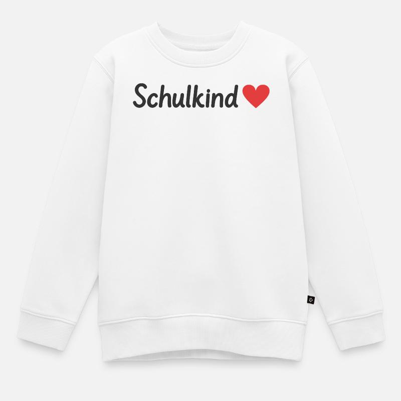 Schulkind - Kinder Premium Organic Sweatshirt - Weiß
