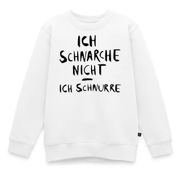 ich schnarche nicht - ich - Kinder Premium Organic Sweatshirt - Weiß - Vorne - AI Model Kid Male (0cm)