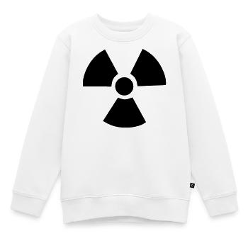 Radioactive Symbol - Kids Premium Organic Sweatshirt - white - Front - AI Model Kid Male (0cm)