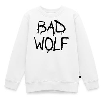 bad wolf - Kids Premium Organic Sweatshirt - white - Front - AI Model Kid Male (0cm)