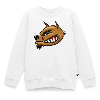 Hyäne Cartoon Airbrush - Kinder Premium Organic Sweatshirt - Weiß - Vorne - AI Model Kid Male (0cm)