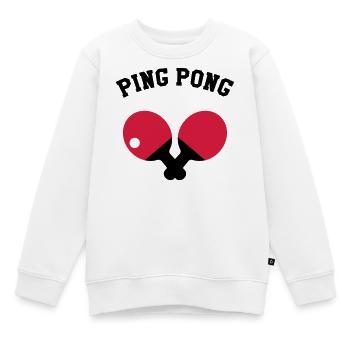 Ping Pong - Sweat Premium enfant bio - blanc - Devant - AI Model Kid Male (0cm)