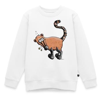Nasi Nasenbär - Kinder Premium Organic Sweatshirt - Weiß - Vorne - AI Model Kid Male (0cm)