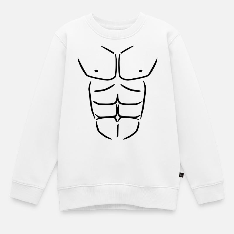 Sixpack Six pack Abs - Kinder Premium Organic Sweatshirt - Weiß