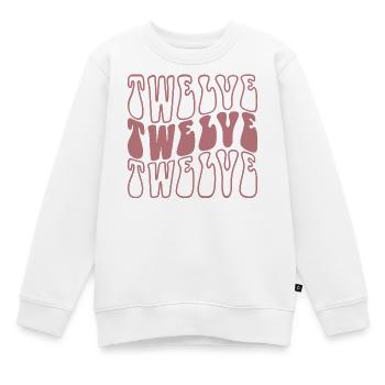 Douze filles de 12e anniversaire 12 ans - Sweat Premium enfant bio - blanc - Devant - AI Model Kid Male (0cm)