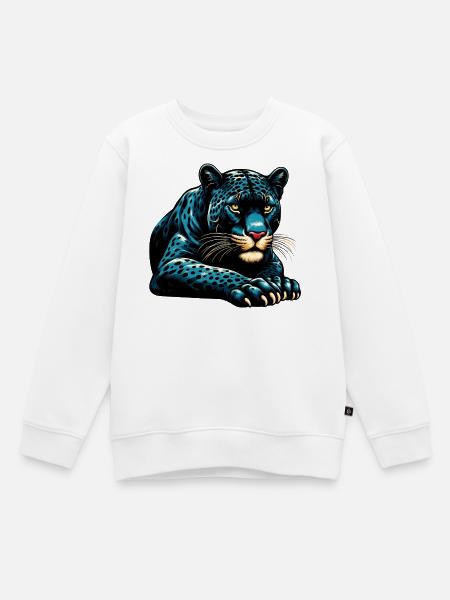 Panther - Kinder Premium Organic Sweatshirt - Weiß