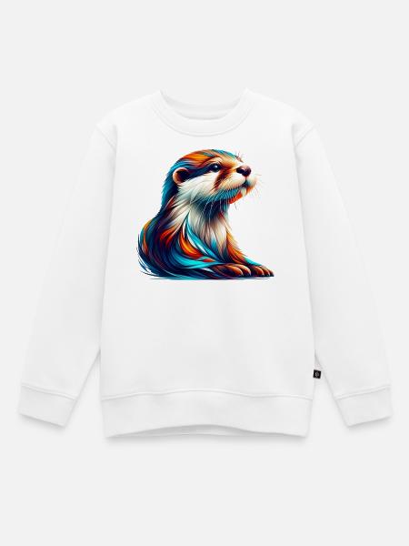 Otter - Kinder Premium Organic Sweatshirt - Weiß