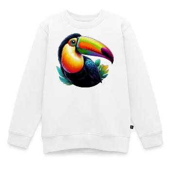 Toucan - Sweat Premium enfant bio - blanc - Devant - AI Model Kid Male (0cm)