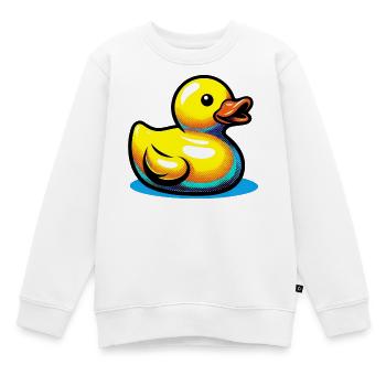 Ente Ente Ente Ente Ente - Kinder Premium Organic Sweatshirt - Weiß - Vorne - AI Model Kid Male (0cm)