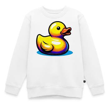 Ente Ente Ente Ente Ente - Kinder Premium Organic Sweatshirt - Weiß - Vorne - AI Model Kid Male (0cm)