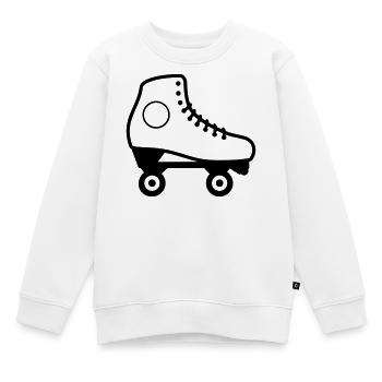 Künstlerischer Rollschuh - Kinder Premium Organic Sweatshirt - Weiß - Vorne - AI Model Kid Male (0cm)