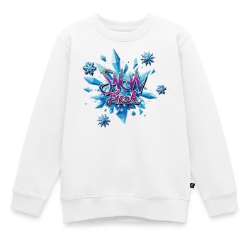 Explosion du Cristal de Neige - Sweat Premium enfant bio - blanc - Devant - AI Model Kid Male (0cm)