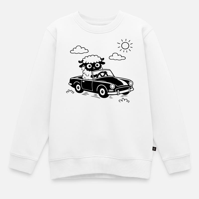 Mouton décapotable - Sweat Premium enfant bio - blanc