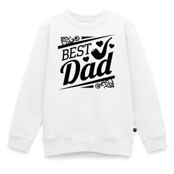 Papa, bester Papa, Vatertag - Kinder Premium Organic Sweatshirt - Weiß - Vorne - AI Model Kid Male (0cm)