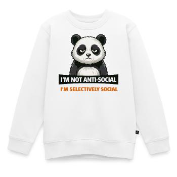 Selektive Panda-Gesellschaft - Kinder Premium Organic Sweatshirt - Weiß - Vorne - AI Model Kid Male (0cm)