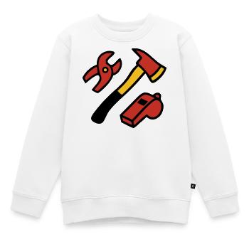 Fire Brigade Tool Graphics - Kids Premium Organic Sweatshirt - white - Front - AI Model Kid Male (0cm)