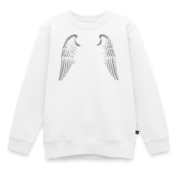 Gotisches Monogramm mit Engelsflügeln - Kinder Premium Organic Sweatshirt - Weiß - Vorne - AI Model Kid Male (0cm)