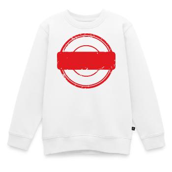 Blank Grunge-Gummistempel-Abzeichen-Vorlagenvektor - Kinder Premium Organic Sweatshirt - Weiß - Vorne - AI Model Kid Male (0cm)