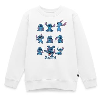 Lilo & Stitch Verschiedene Emotionen Stitch & Logo - Kinder Premium Organic Sweatshirt - Weiß - Vorne - AI Model Kid Male (0cm)
