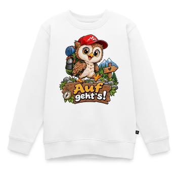 AbenteuerEule Auf geht's - Kinder Premium Organic Sweatshirt - Weiß - Vorne - AI Model Kid Male (0cm)
