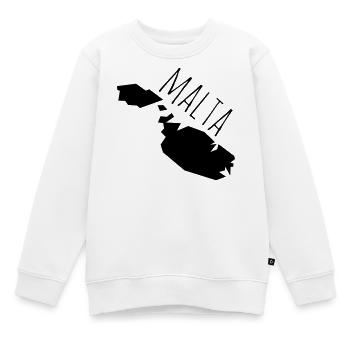 malta - Kids Premium Organic Sweatshirt - white - Front - AI Model Kid Male (0cm)